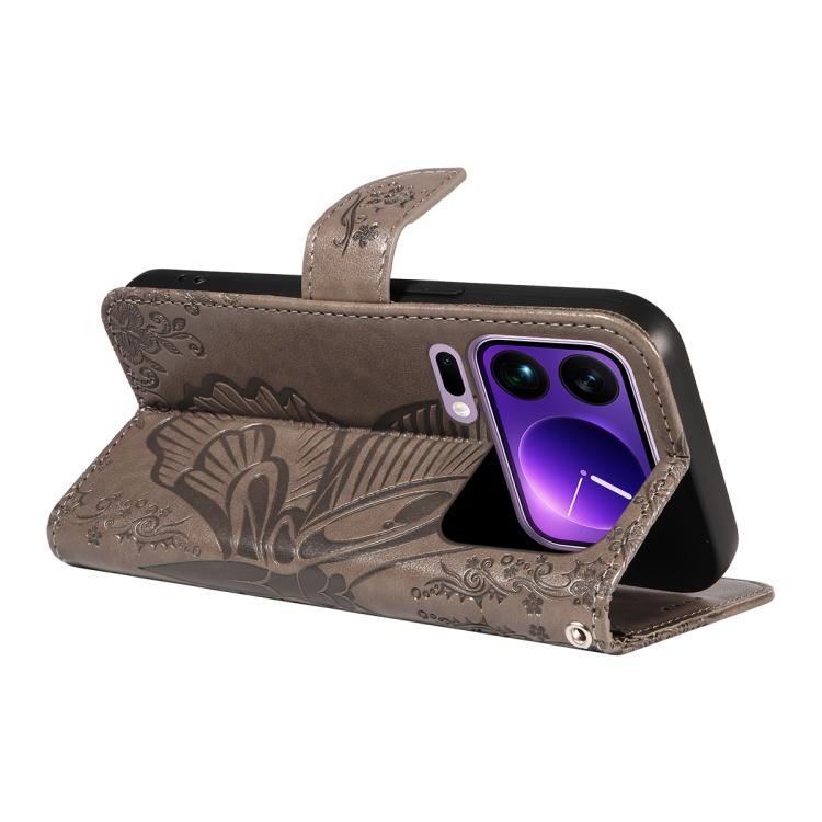 For Xiaomi 17 Pro Max Swallowtail Butterfly Embossed Leather Phone Case