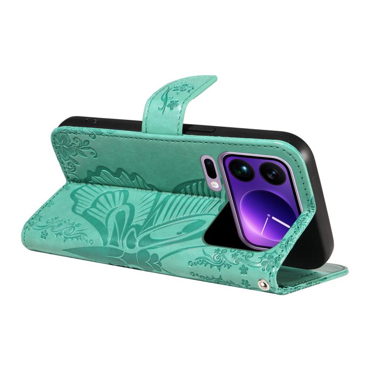 For Xiaomi 17 Pro Max Swallowtail Butterfly Embossed Leather Phone Case