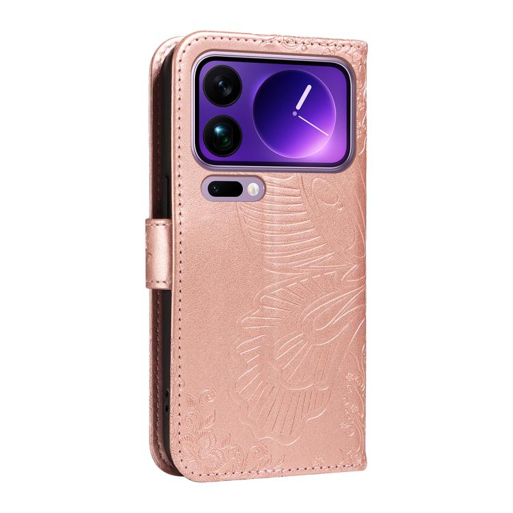 For Xiaomi 17 Pro Max Swallowtail Butterfly Embossed Leather Phone Case