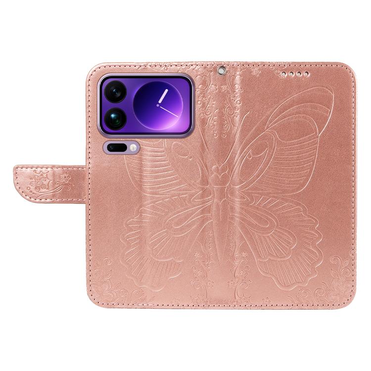 For Xiaomi 17 Pro Max Swallowtail Butterfly Embossed Leather Phone Case