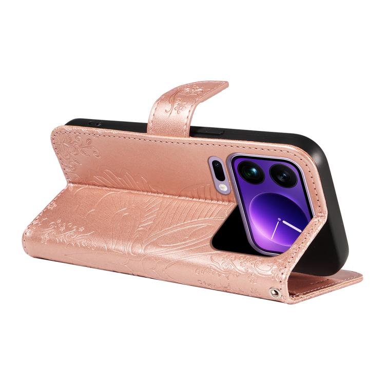 For Xiaomi 17 Pro Max Swallowtail Butterfly Embossed Leather Phone Case