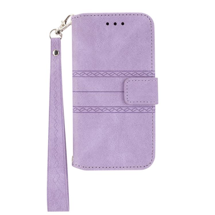 For Xiaomi 15T 5G Embossed Stripes Skin Feel Leather Phone Case