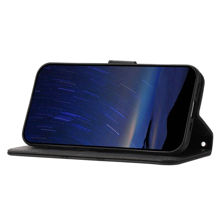 For Xiaomi 15T Pro 5G Embossed Stripes Skin Feel Leather Phone Case