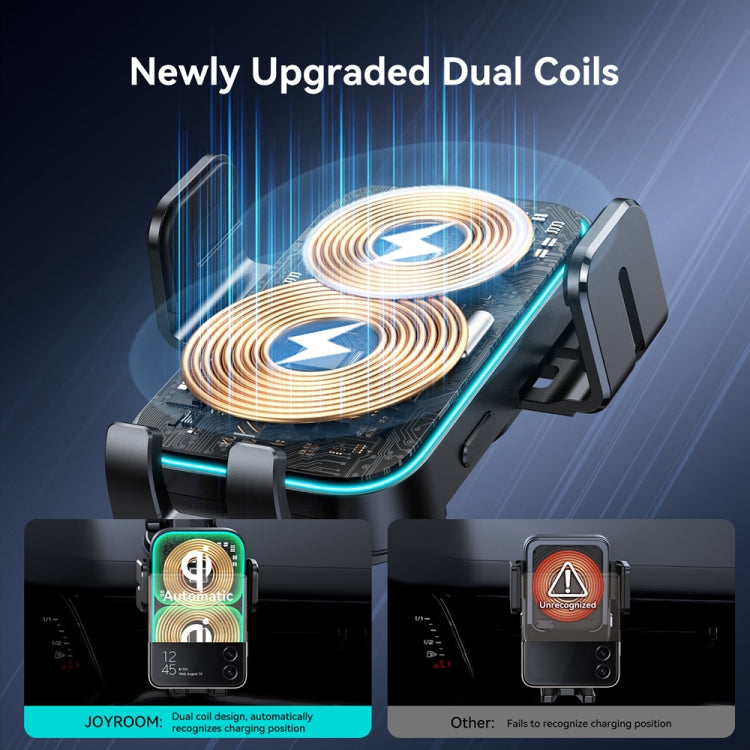 JOYROOM JR-ZS246S Car Instrument Platform Wireless Charger Phone Holder - Black