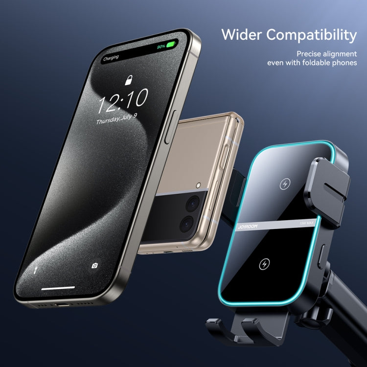 JOYROOM JR-ZS246S Car Instrument Platform Wireless Charger Phone Holder - Black