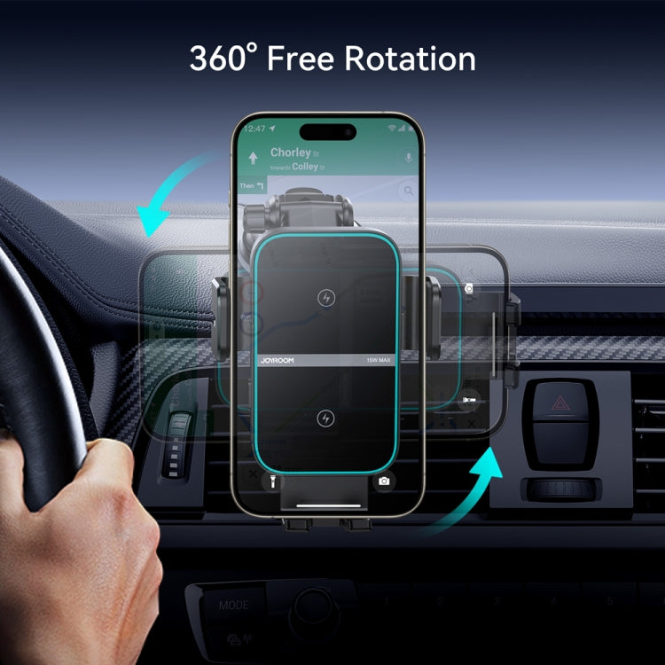 JOYROOM JR-ZS246S Car Instrument Platform Wireless Charger Phone Holder - Black