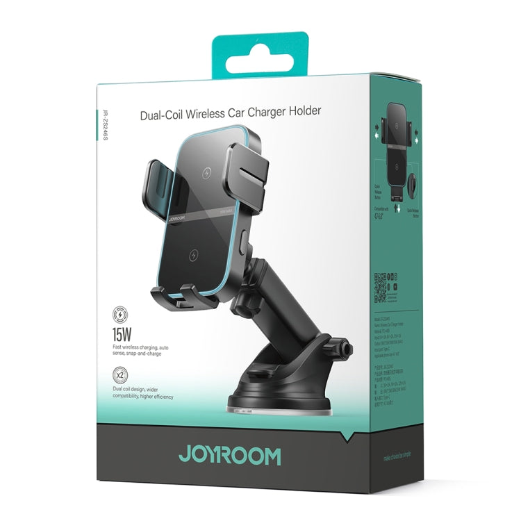JOYROOM JR-ZS246S Car Instrument Platform Wireless Charger Phone Holder - Black