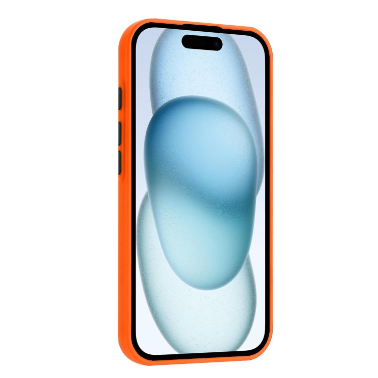 For iPhone 16 Skin Feel Card Contrast Color Button TPU Phone Case