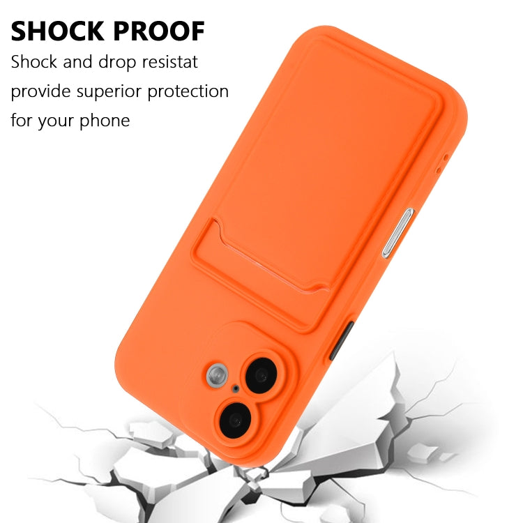 For iPhone 16 Plus Skin Feel Card Contrast Color Button TPU Phone Case