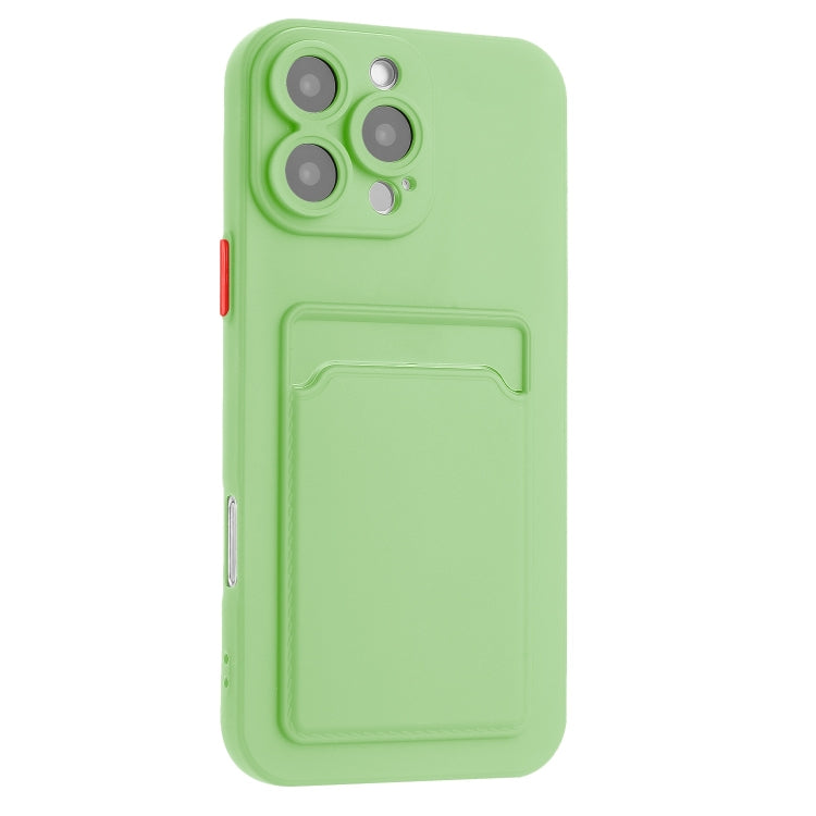 For iPhone 16 Pro Skin Feel Card Contrast Color Button TPU Phone Case