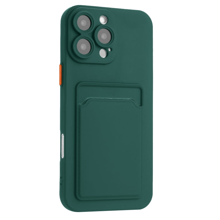 For iPhone 16 Pro Skin Feel Card Contrast Color Button TPU Phone Case