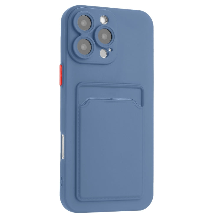 For iPhone 16 Pro Skin Feel Card Contrast Color Button TPU Phone Case
