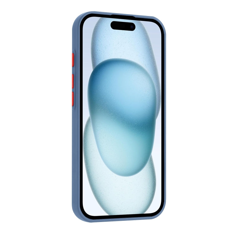 For iPhone 16 Pro Skin Feel Card Contrast Color Button TPU Phone Case