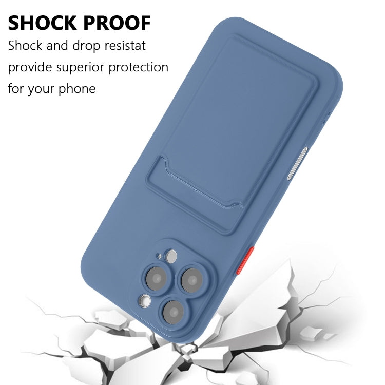 For iPhone 16 Pro Skin Feel Card Contrast Color Button TPU Phone Case