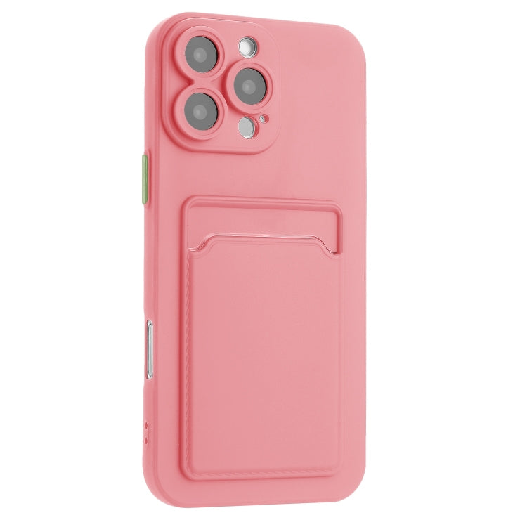 For iPhone 16 Pro Skin Feel Card Contrast Color Button TPU Phone Case