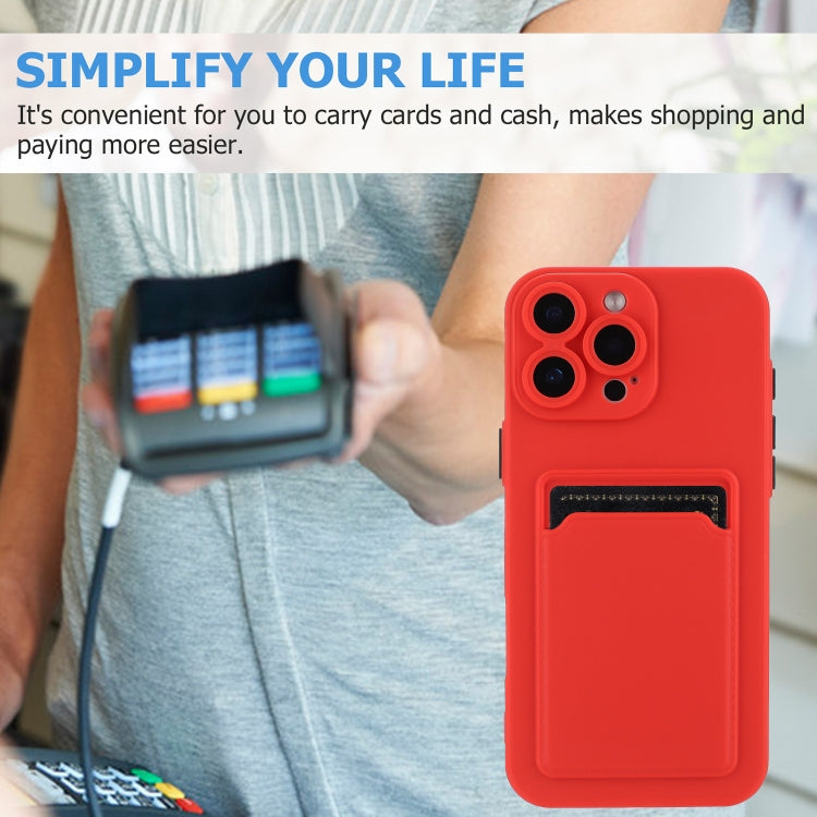 For iPhone 16 Pro Skin Feel Card Contrast Color Button TPU Phone Case