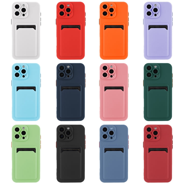 For iPhone 16 Pro Skin Feel Card Contrast Color Button TPU Phone Case