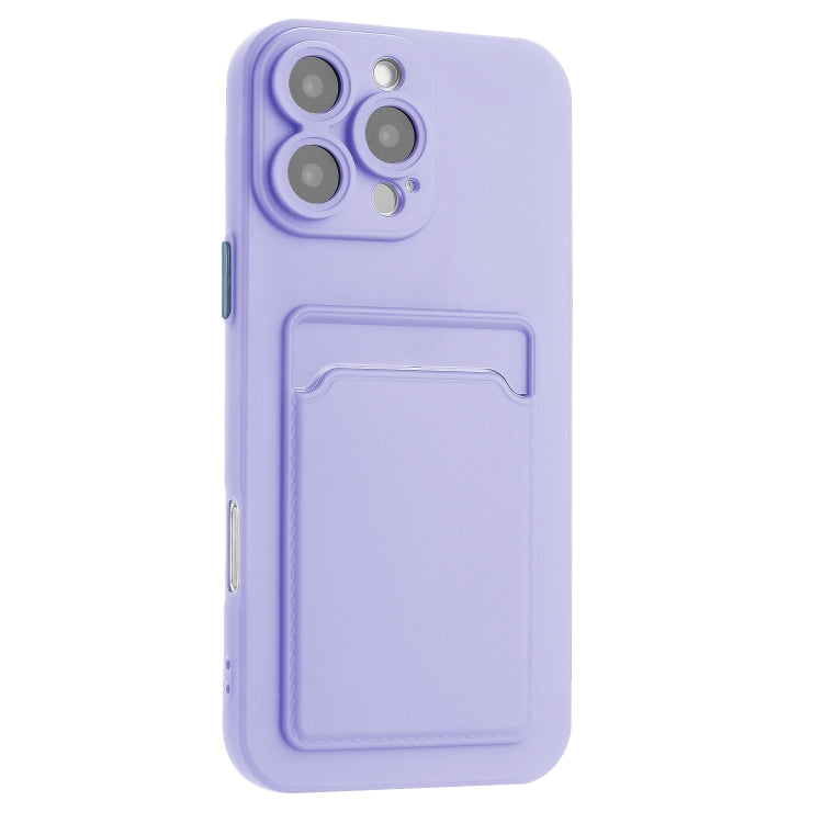 For iPhone 16 Pro Max Skin Feel Card Contrast Color Button TPU Phone Case