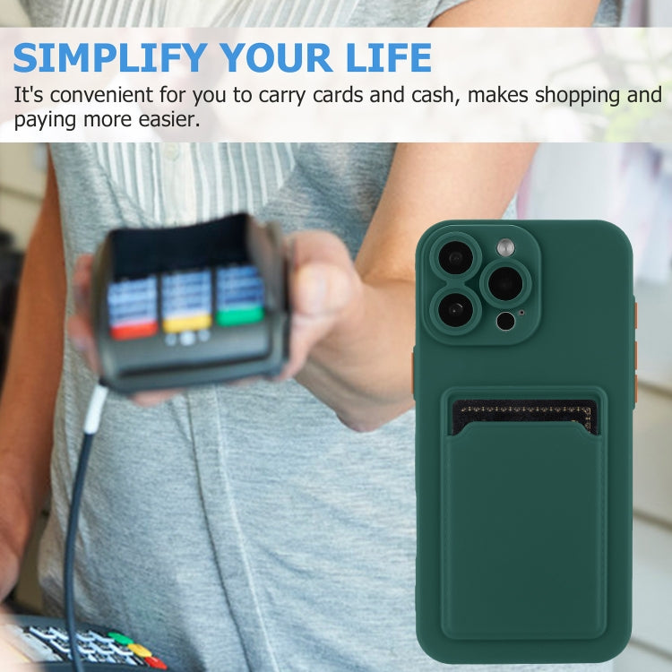 For iPhone 16 Pro Max Skin Feel Card Contrast Color Button TPU Phone Case