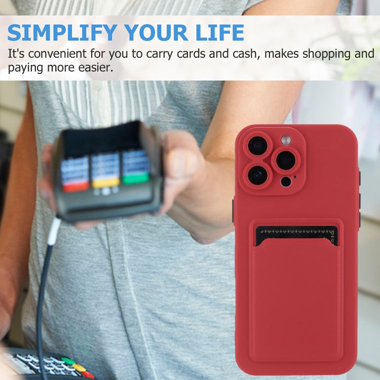 For iPhone 16 Pro Max Skin Feel Card Contrast Color Button TPU Phone Case