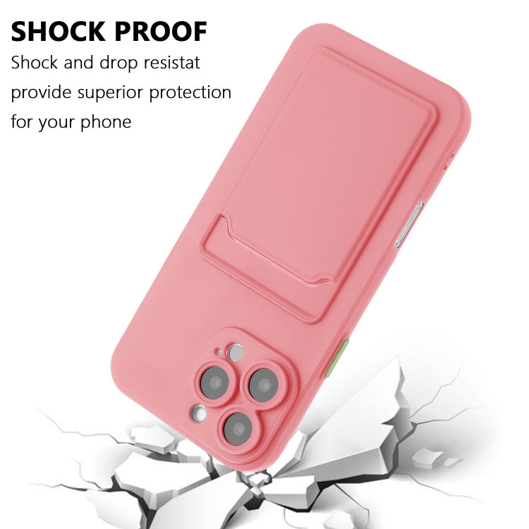 For iPhone 16 Pro Max Skin Feel Card Contrast Color Button TPU Phone Case