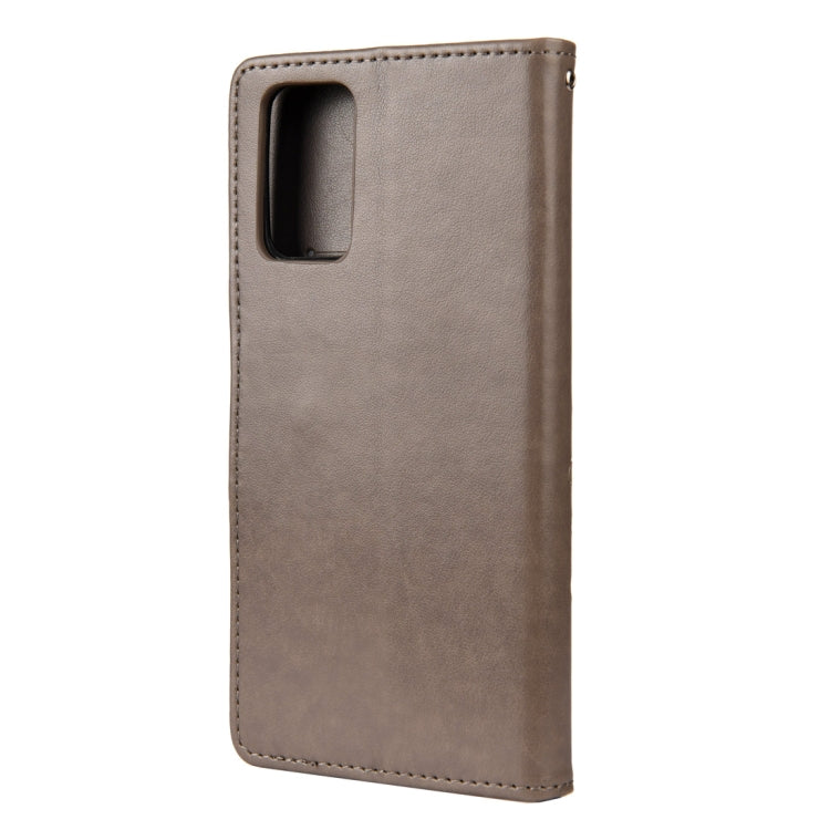 For Samsung Galaxy Note20 Butterfly Flower Embossing Horizontal Flip Leather Case with Holder & Card Slots & Wallet