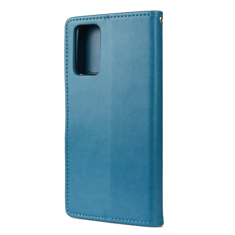 For Samsung Galaxy Note20 Butterfly Flower Embossing Horizontal Flip Leather Case with Holder & Card Slots & Wallet