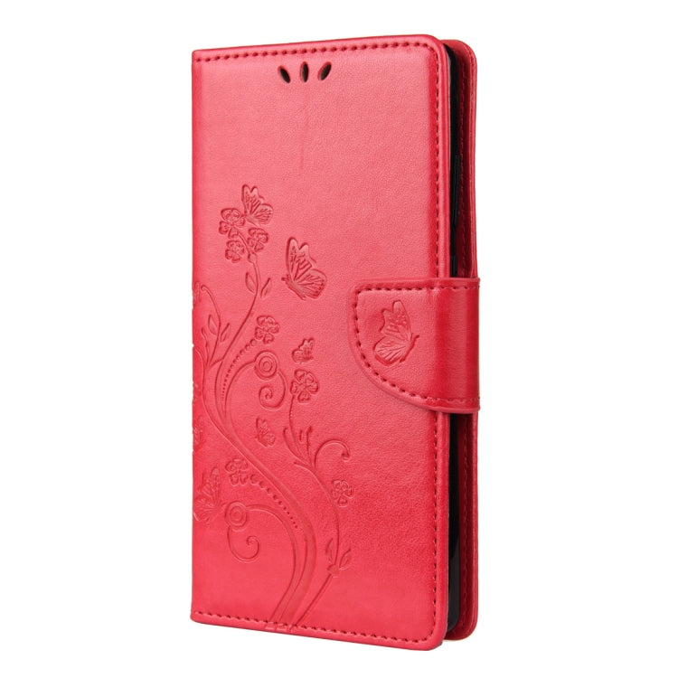 For Samsung Galaxy Note20 Butterfly Flower Embossing Horizontal Flip Leather Case with Holder & Card Slots & Wallet