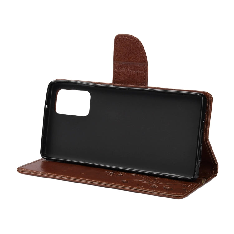 For Samsung Galaxy Note20 Butterfly Flower Embossing Horizontal Flip Leather Case with Holder & Card Slots & Wallet
