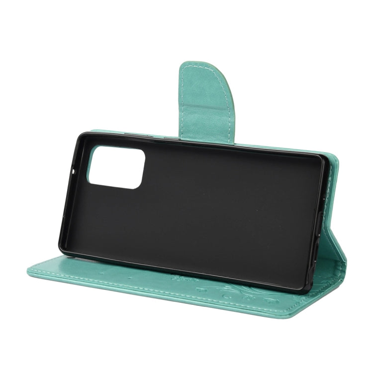 For Samsung Galaxy Note20 Butterfly Flower Embossing Horizontal Flip Leather Case with Holder & Card Slots & Wallet