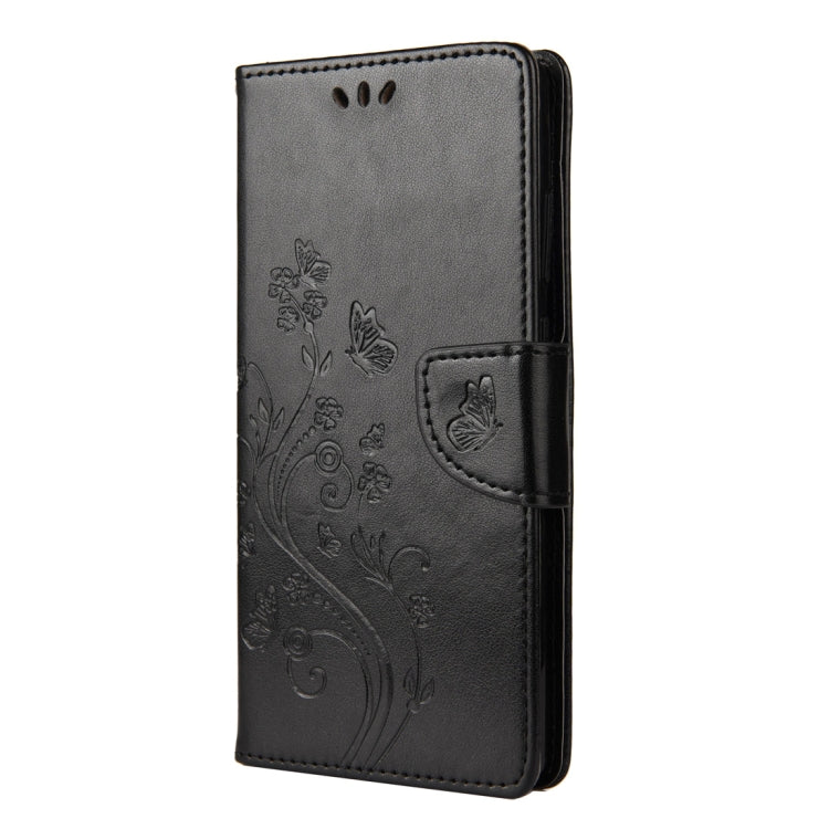 For Samsung Galaxy Note20 Ultra Butterfly Flower Embossing Horizontal Flip Leather Case with Holder & Card Slots & Wallet