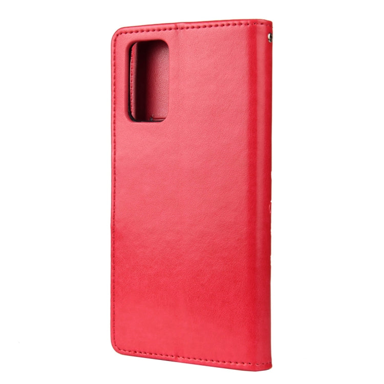 For Samsung Galaxy Note20 Ultra Butterfly Flower Embossing Horizontal Flip Leather Case with Holder & Card Slots & Wallet
