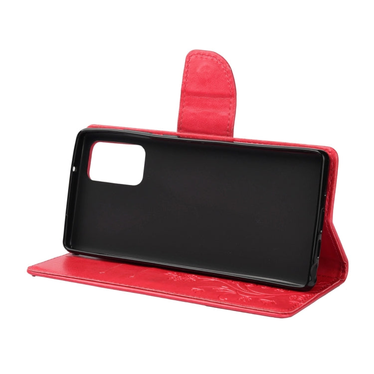 For Samsung Galaxy Note20 Ultra Butterfly Flower Embossing Horizontal Flip Leather Case with Holder & Card Slots & Wallet