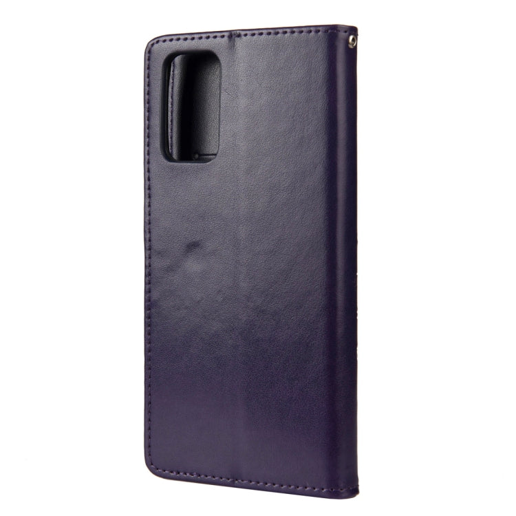 For Samsung Galaxy Note20 Ultra Butterfly Flower Embossing Horizontal Flip Leather Case with Holder & Card Slots & Wallet