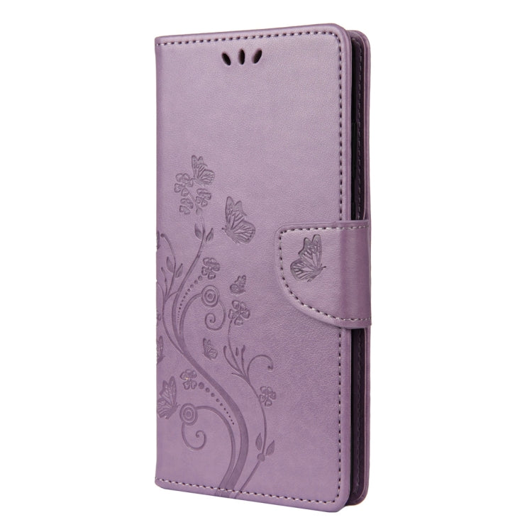 For Samsung Galaxy Note20 Ultra Butterfly Flower Embossing Horizontal Flip Leather Case with Holder & Card Slots & Wallet