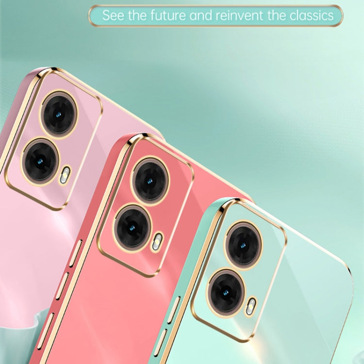 For Motorola Moto G85 XINLI Straight Edge 6D Electroplate TPU Phone Case