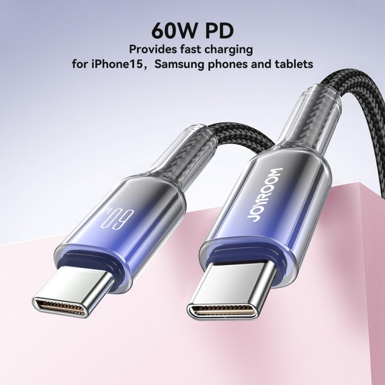 JOYROOM S-A42 Crystal Clear Series Fast Charging Data Cable, Type-C to Type-C Cable, Length: 1.2m