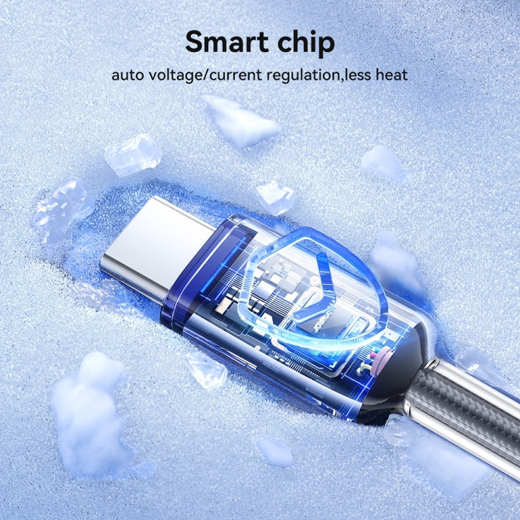 JOYROOM S-A42 Crystal Clear Series Fast Charging Data Cable, Type-C to Type-C Cable, Length: 1.2m