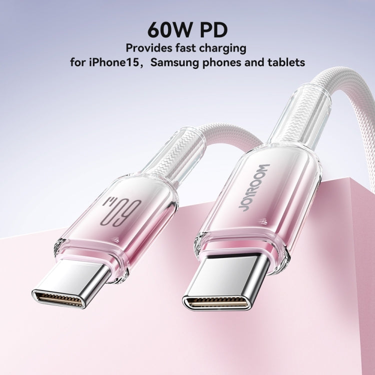JOYROOM S-A42 Crystal Clear Series Fast Charging Data Cable, Type-C to Type-C Cable, Length: 1.2m