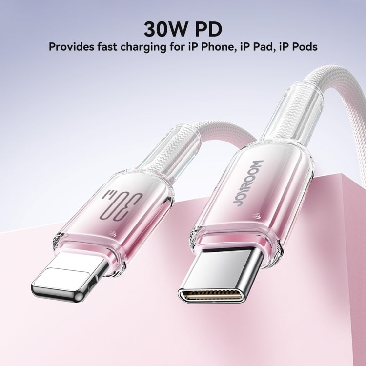 JOYROOM S-A42 Crystal Clear Series Fast Charging Data Cable, Type-C to 8 Pin Cable, Length: 1.2m