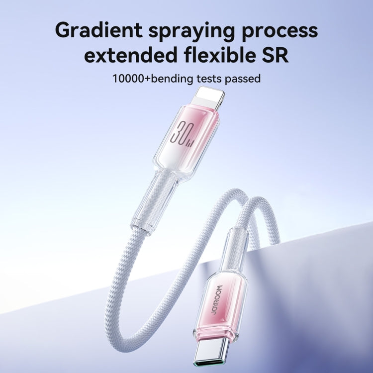 JOYROOM S-A42 Crystal Clear Series Fast Charging Data Cable, Type-C to 8 Pin Cable, Length: 1.2m