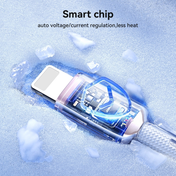 JOYROOM S-A42 Crystal Clear Series Fast Charging Data Cable, Type-C to 8 Pin Cable, Length: 1.2m