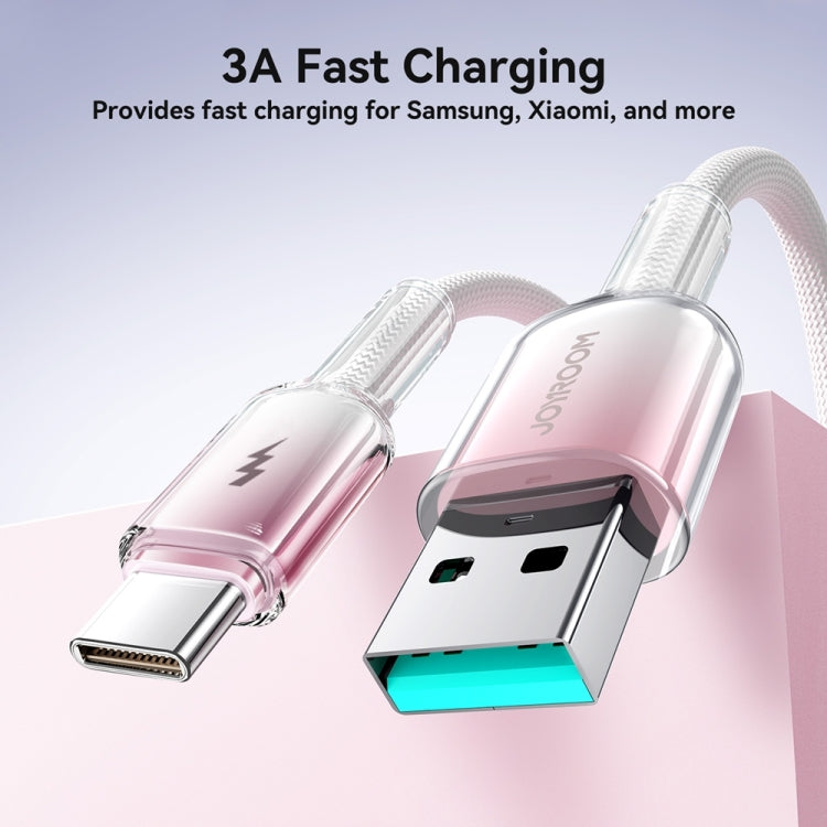 JOYROOM S-A42 Crystal Clear Series Fast Charging Data Cable, USB to Type-C Cable, Length: 1.2m