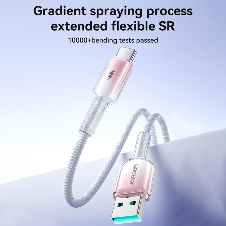 JOYROOM S-A42 Crystal Clear Series Fast Charging Data Cable, USB to Type-C Cable, Length: 1.2m
