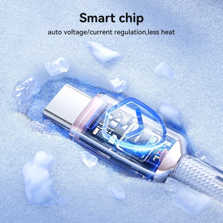 JOYROOM S-A42 Crystal Clear Series Fast Charging Data Cable, USB to Type-C Cable, Length: 1.2m