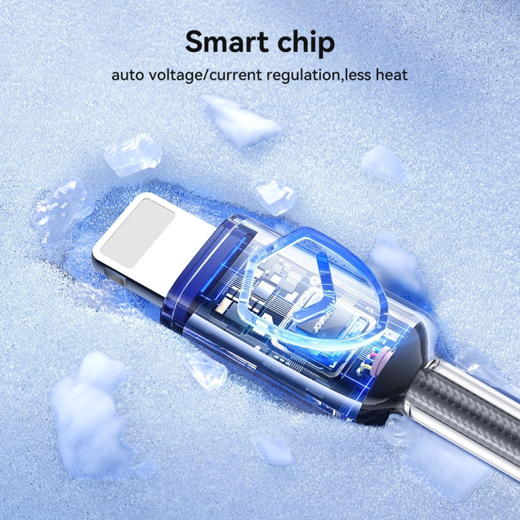 JOYROOM S-A42 Crystal Clear Series Fast Charging Data Cable, USB to 8 Pin Cable, Length: 1.2m