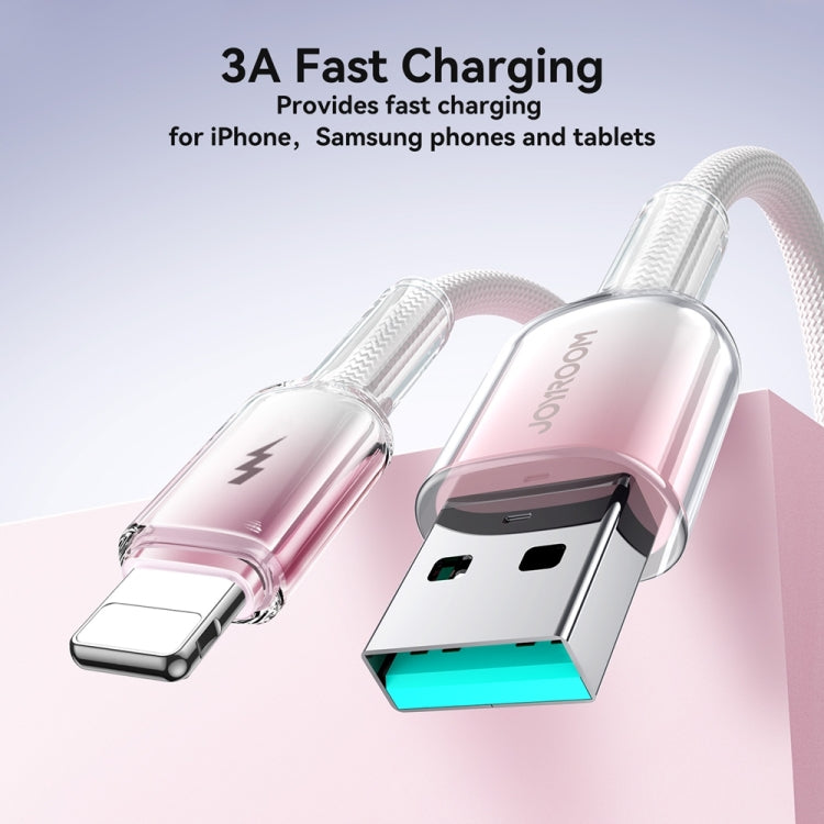 JOYROOM S-A42 Crystal Clear Series Fast Charging Data Cable, USB to 8 Pin Cable, Length: 1.2m