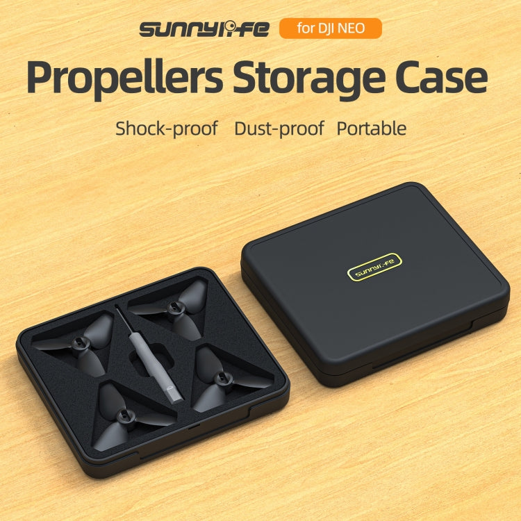 For DJI Neo Sunnylife NEO Propellers Case Storage Mini Travel Case Box - Black