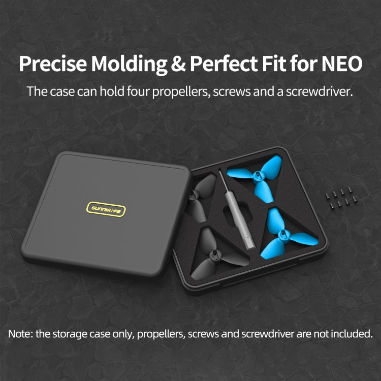 For DJI Neo Sunnylife NEO Propellers Case Storage Mini Travel Case Box - Black