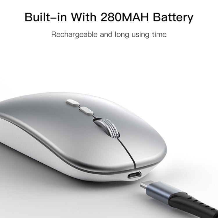 Yesido KB15 Slim 2.4G Rechargeable Wireless Optical Mouse - White